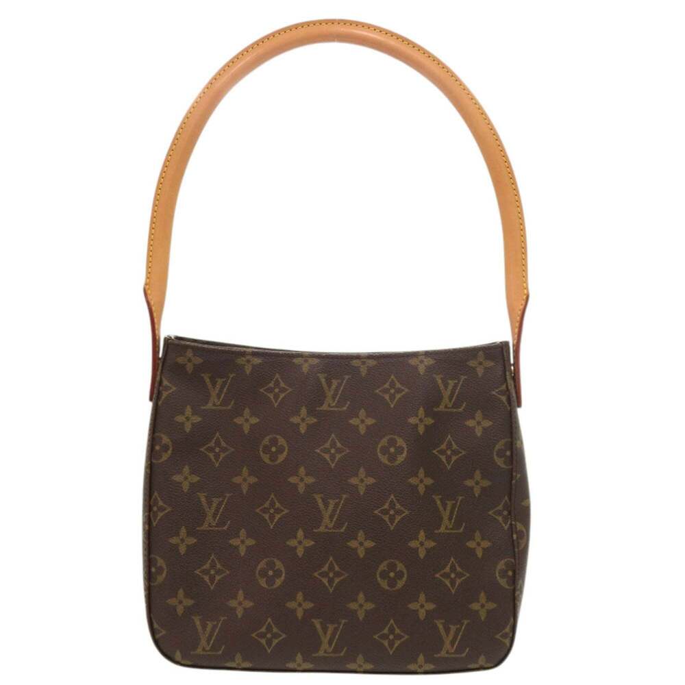 LOUIS VUITTON Authentic Brown Monogram Looping MM Shoulder Bag